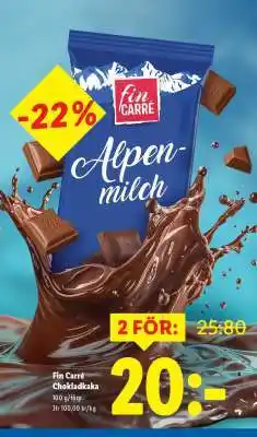 Lidl FIN CARRÉ Chokladkaka erbjuda