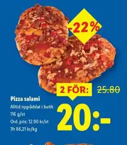 Lidl Pizza salami erbjuda