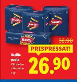Lidl Barilla pasta erbjuda