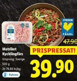 Lidl Matriket Kycklingfärs erbjuda