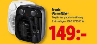 Lidl Tronic Värmefläkt erbjuda