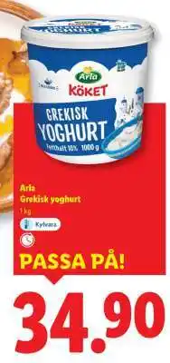 Lidl Arla Grekisk yoghurt erbjuda
