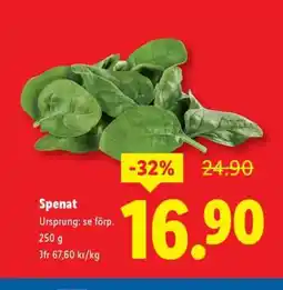 Lidl Spenat erbjuda