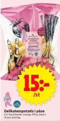 ICA Supermarket Delikatesspotatis i påse erbjuda