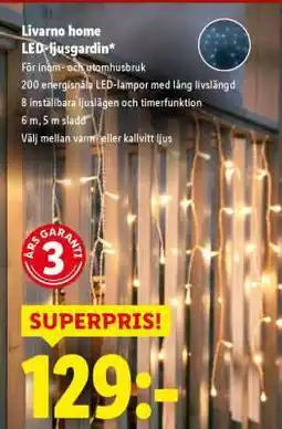 Lidl Livarno home LED-ljusgardin erbjuda