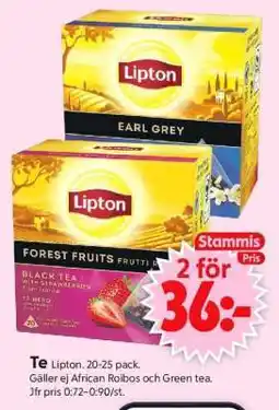 ICA Supermarket Lipton Tea erbjuda