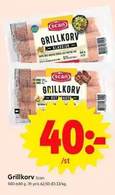ICA Supermarket Grillkorv erbjuda