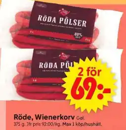 ICA Supermarket Röde, Wienerkorv Gøl erbjuda