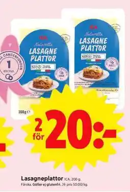 ICA Supermarket LASAGNEPLATTOR erbjuda