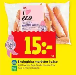 ICA Supermarket Ekologiska Morötter i Påse erbjuda
