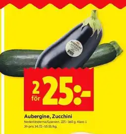 ICA Supermarket Aubergine, Zucchini erbjuda