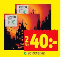ICA Supermarket Servetter Halloween erbjuda