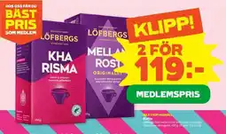 Stora Coop Löfbergs kaffe erbjuda