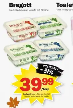 Pekås Bregott, Medlemspris erbjuda