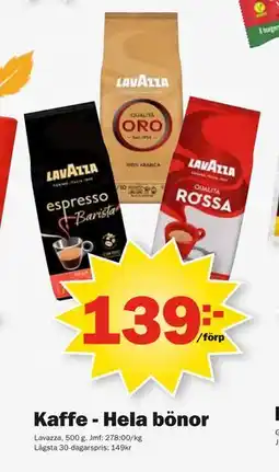 Pekås Kaffe - Hela bönor, SEK 139 erbjuda