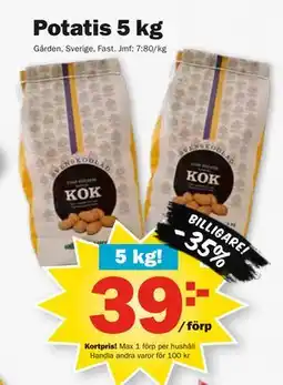 Pekås Potatis 5 kg, Medlemspris erbjuda