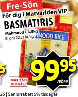 Matvärlden Tensta BASMATIRIS, SEK 99.95 erbjuda