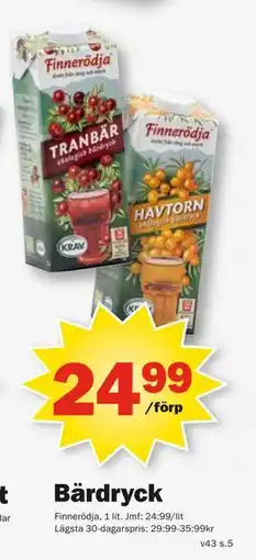 Pekås Bärdryck, SEK 24.99 erbjuda