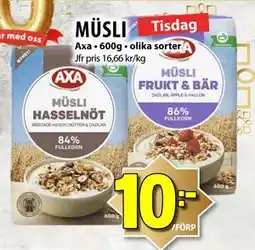 Matvärlden Tensta MÜSLI, SEK 10 erbjuda