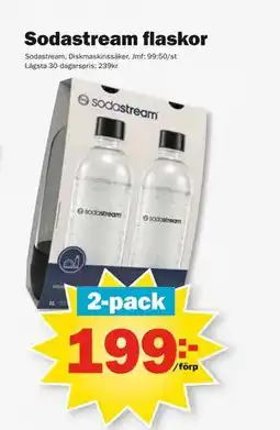 Pekås Sodastream flaskor, SEK 199 erbjuda