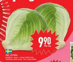 Willys Hemma HEL VITKÅL, SEK 9.9 erbjuda