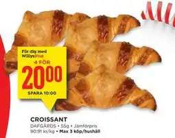 Willys CROISSANT, Medlemspris erbjuda