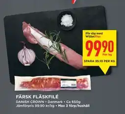 Willys Hemma FÄRSK FLÄSKFILÉ, Medlemspris erbjuda