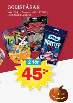 Pekås Godispåsar, SEK 45 erbjuda