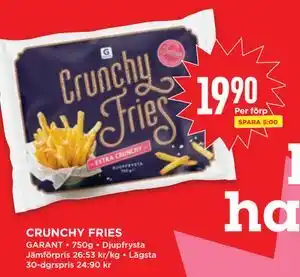 Willys CRUNCHY FRIES, SEK 19.9 erbjuda