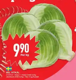Willys HEL VITKÅL, SEK 9.9 erbjuda