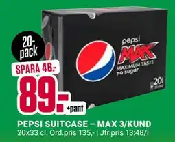 ÖoB PEPSI SUITCASE – MAX 3/KUND, SEK 89 erbjuda