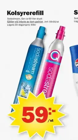 Pekås Kolsyrerefill, SEK 59 erbjuda