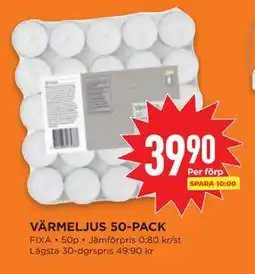 Willys VÄRMELJUS 50-PACK, SEK 39.9 erbjuda