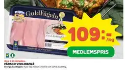 Coop Daglivs FÄRSK KYCKLINGFILÉ, Medlemspris erbjuda