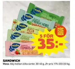 Coop Daglivs SANDWICH, SEK 35 erbjuda