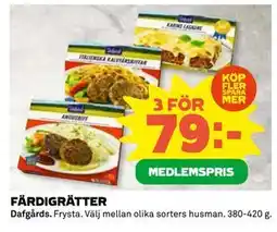 Coop Daglivs FÄRDIGRÄTTER, Medlemspris erbjuda