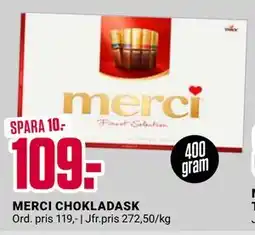 ÖoB MERCI CHOKLADASK, SEK 109 erbjuda