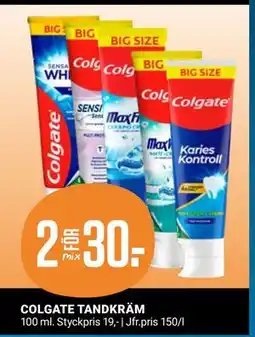 ÖoB COLGATE TANDKRÄM, Medlemspris erbjuda