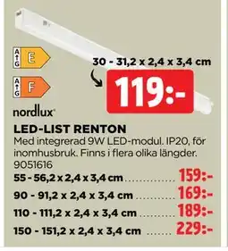 Jem&Fix LED-LIST RENTON erbjuda