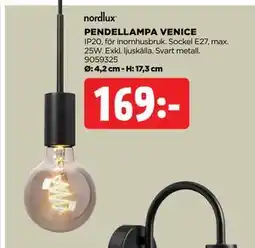 Jem&Fix PENDELLAMPA VENICE, SEK 169 erbjuda