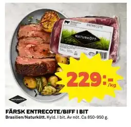 Coop Daglivs FÄRSK ENTRECOTE/BIFF I BIT, SEK 229 erbjuda