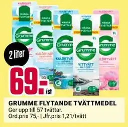 ÖoB GRUMME FLYTANDE TVÄTTMEDEL, SEK 69 erbjuda