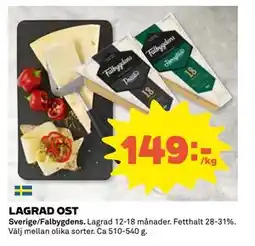 Coop Daglivs LAGRAD OST, SEK 149 erbjuda