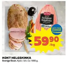 Coop Daglivs KOKT HELGSKINKA, SEK 59.9 erbjuda