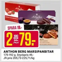 ÖoB ANTHON BERG MARSIPANBITAR, SEK 79 erbjuda