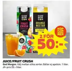 Coop Daglivs JUICE/FRUIT CRUSH, SEK 50 erbjuda