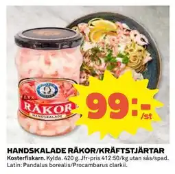 Coop Daglivs HANDSKALADE RÄKOR/KRÄFTSTJÄRTAR, SEK 99 erbjuda