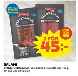 Coop Daglivs SALAMI, SEK 45 erbjuda