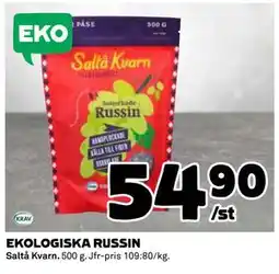 Coop Daglivs EKOLOGISKA RUSSIN, SEK 54.9 erbjuda