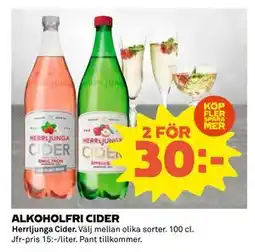 Coop Daglivs ALKOHOLFRI CIDER, SEK 30 erbjuda